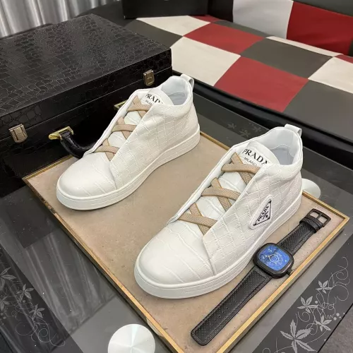 Cheap Prada High Top Shoes For Men #1285445 Replica Wholesale [$100.00 USD] [ITEM#1285445] on Replica Prada High Top Shoes