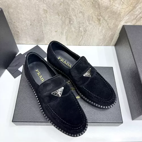 Cheap Prada Leather Shoes For Men #1285527 Replica Wholesale [$105.00 USD] [ITEM#1285527] on Replica Prada Leather Shoes