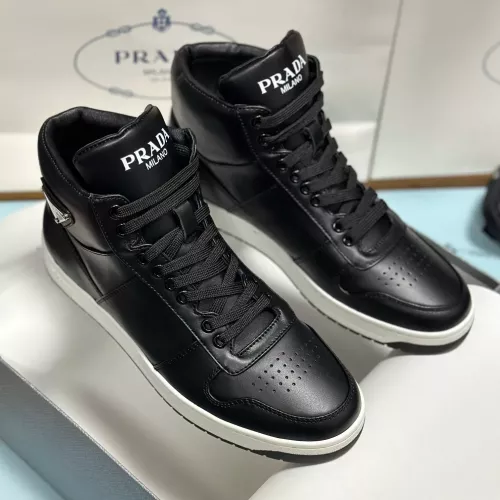 Cheap Prada High Top Shoes For Men #1285533 Replica Wholesale [$98.00 USD] [ITEM#1285533] on Replica Prada High Top Shoes