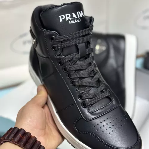 Cheap Prada High Top Shoes For Men #1285533 Replica Wholesale [$98.00 USD] [ITEM#1285533] on Replica Prada High Top Shoes