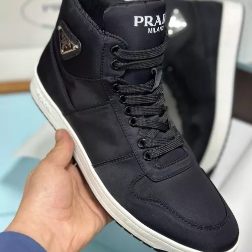 Cheap Prada High Top Shoes For Men #1285536 Replica Wholesale [$88.00 USD] [ITEM#1285536] on Replica Prada High Top Shoes