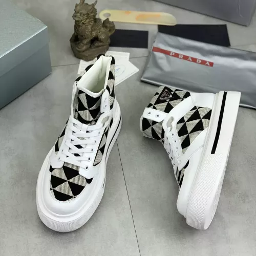 Cheap Prada High Top Shoes For Men #1285537 Replica Wholesale [$108.00 USD] [ITEM#1285537] on Replica Prada High Top Shoes