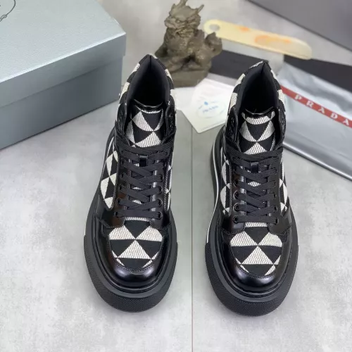 Cheap Prada High Top Shoes For Men #1285538 Replica Wholesale [$108.00 USD] [ITEM#1285538] on Replica Prada High Top Shoes