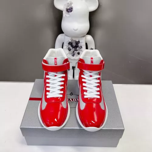 Cheap Prada High Top Shoes For Women #1285550 Replica Wholesale [$122.00 USD] [ITEM#1285550] on Replica Prada High Top Shoes