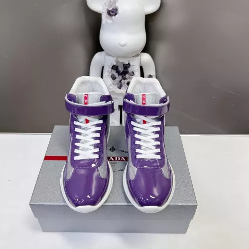 Cheap Prada High Top Shoes For Men #1285551 Replica Wholesale [$122.00 USD] [ITEM#1285551] on Replica Prada High Top Shoes