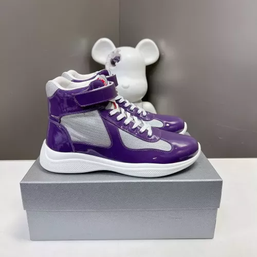 Cheap Prada High Top Shoes For Women #1285552 Replica Wholesale [$122.00 USD] [ITEM#1285552] on Replica Prada High Top Shoes