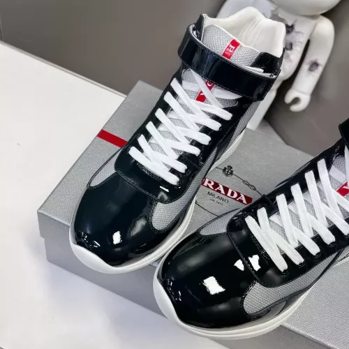 Cheap Prada High Top Shoes For Men #1285555 Replica Wholesale [$122.00 USD] [ITEM#1285555] on Replica Prada High Top Shoes