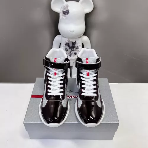 Cheap Prada High Top Shoes For Men #1285557 Replica Wholesale [$122.00 USD] [ITEM#1285557] on Replica Prada High Top Shoes