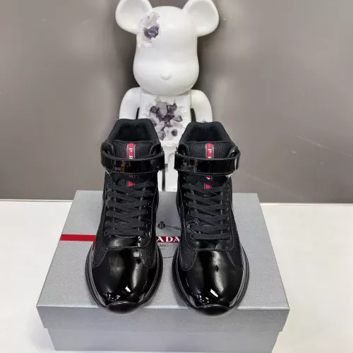 Cheap Prada High Top Shoes For Women #1285562 Replica Wholesale [$122.00 USD] [ITEM#1285562] on Replica Prada High Top Shoes