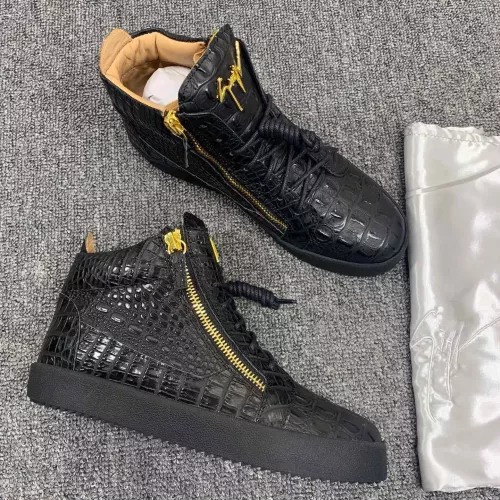 Cheap Giuseppe Zanotti High Tops Shoes For Men #1285570 Replica Wholesale [$102.00 USD] [ITEM#1285570] on Replica Giuseppe Zanotti High Tops Shoes