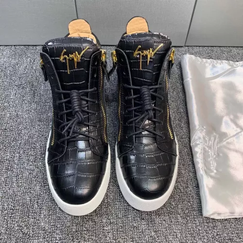 Cheap Giuseppe Zanotti High Tops Shoes For Men #1285572 Replica Wholesale [$102.00 USD] [ITEM#1285572] on Replica Giuseppe Zanotti High Tops Shoes