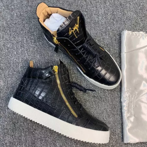 Cheap Giuseppe Zanotti High Tops Shoes For Men #1285572 Replica Wholesale [$102.00 USD] [ITEM#1285572] on Replica Giuseppe Zanotti High Tops Shoes