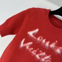 Cheap Louis Vuitton LV Sweaters Short Sleeved For Women #1280009 Replica Wholesale [$80.00 USD] [ITEM#1280009] on Replica Louis Vuitton LV Sweaters