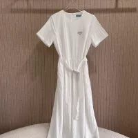 Cheap Prada Dresses Short Sleeved For Women #1280122 Replica Wholesale [$92.00 USD] [ITEM#1280122] on Replica Prada Dresses