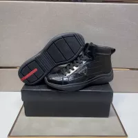 Cheap Prada High Top Shoes For Men #1284685 Replica Wholesale [$102.00 USD] [ITEM#1284685] on Replica Prada High Top Shoes