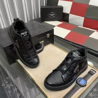 Cheap Prada High Top Shoes For Men #1285446 Replica Wholesale [$100.00 USD] [ITEM#1285446] on Replica Prada High Top Shoes