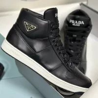 Cheap Prada High Top Shoes For Men #1285533 Replica Wholesale [$98.00 USD] [ITEM#1285533] on Replica Prada High Top Shoes