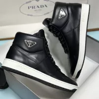 Cheap Prada High Top Shoes For Men #1285533 Replica Wholesale [$98.00 USD] [ITEM#1285533] on Replica Prada High Top Shoes