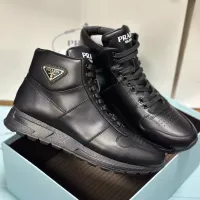 Cheap Prada High Top Shoes For Men #1285534 Replica Wholesale [$98.00 USD] [ITEM#1285534] on Replica Prada High Top Shoes