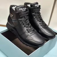 Cheap Prada High Top Shoes For Men #1285534 Replica Wholesale [$98.00 USD] [ITEM#1285534] on Replica Prada High Top Shoes