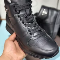 Cheap Prada High Top Shoes For Men #1285534 Replica Wholesale [$98.00 USD] [ITEM#1285534] on Replica Prada High Top Shoes