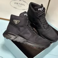 Cheap Prada High Top Shoes For Men #1285535 Replica Wholesale [$98.00 USD] [ITEM#1285535] on Replica Prada High Top Shoes