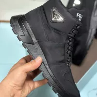 Cheap Prada High Top Shoes For Men #1285535 Replica Wholesale [$98.00 USD] [ITEM#1285535] on Replica Prada High Top Shoes