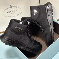 Cheap Prada High Top Shoes For Men #1285535 Replica Wholesale [$98.00 USD] [ITEM#1285535] on Replica Prada High Top Shoes