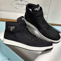 Cheap Prada High Top Shoes For Men #1285536 Replica Wholesale [$88.00 USD] [ITEM#1285536] on Replica Prada High Top Shoes