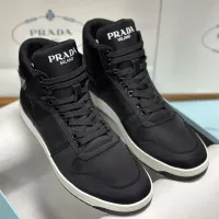 Cheap Prada High Top Shoes For Men #1285536 Replica Wholesale [$88.00 USD] [ITEM#1285536] on Replica Prada High Top Shoes