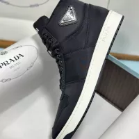 Cheap Prada High Top Shoes For Men #1285536 Replica Wholesale [$88.00 USD] [ITEM#1285536] on Replica Prada High Top Shoes