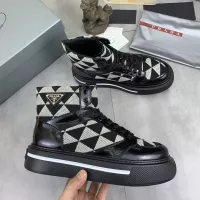 Cheap Prada High Top Shoes For Men #1285538 Replica Wholesale [$108.00 USD] [ITEM#1285538] on Replica Prada High Top Shoes