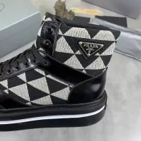 Cheap Prada High Top Shoes For Men #1285538 Replica Wholesale [$108.00 USD] [ITEM#1285538] on Replica Prada High Top Shoes