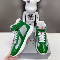 Cheap Prada High Top Shoes For Men #1285553 Replica Wholesale [$122.00 USD] [ITEM#1285553] on Replica Prada High Top Shoes