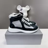 Cheap Prada High Top Shoes For Men #1285555 Replica Wholesale [$122.00 USD] [ITEM#1285555] on Replica Prada High Top Shoes