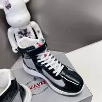 Cheap Prada High Top Shoes For Men #1285555 Replica Wholesale [$122.00 USD] [ITEM#1285555] on Replica Prada High Top Shoes