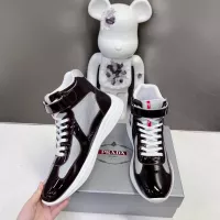 Cheap Prada High Top Shoes For Men #1285557 Replica Wholesale [$122.00 USD] [ITEM#1285557] on Replica Prada High Top Shoes