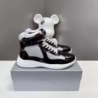 Cheap Prada High Top Shoes For Men #1285557 Replica Wholesale [$122.00 USD] [ITEM#1285557] on Replica Prada High Top Shoes