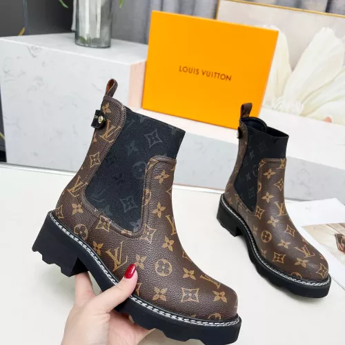 Cheap Louis Vuitton Boots For Women #1286281 Replica Wholesale [$102.00 USD] [ITEM#1286281] on Replica Louis Vuitton Boots