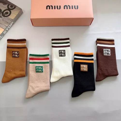 Cheap MIU MIU Socks #1287523 Replica Wholesale [$29.00 USD] [ITEM#1287523] on Replica MIU MIU Socks