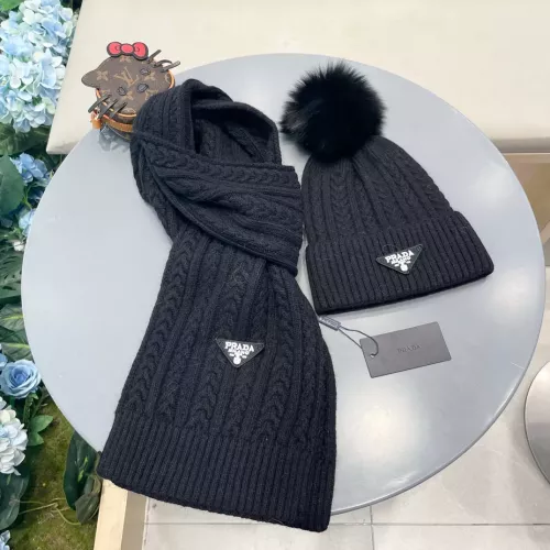 Cheap Prada Hat and Scarf Set #1287993 Replica Wholesale [$64.00 USD] [ITEM#1287993] on Replica Prada Hat and Scarf and Glove Set