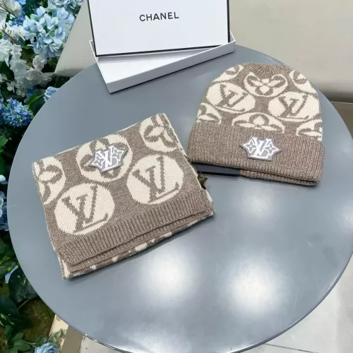 Cheap Louis Vuitton LV Hat and Scarf Set #1288034 Replica Wholesale [$60.00 USD] [ITEM#1288034] on Replica Louis Vuitton LV Hat and Scarf and Glove Set