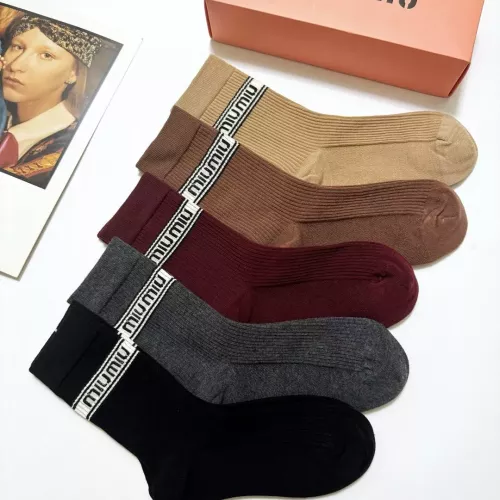 Cheap MIU MIU Socks #1288312 Replica Wholesale [$29.00 USD] [ITEM#1288312] on Replica MIU MIU Socks