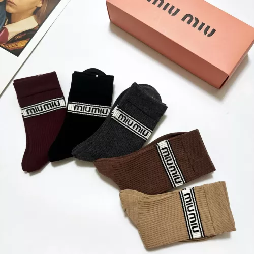 Cheap MIU MIU Socks #1288312 Replica Wholesale [$29.00 USD] [ITEM#1288312] on Replica MIU MIU Socks