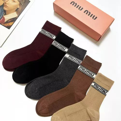 Cheap MIU MIU Socks #1288312 Replica Wholesale [$29.00 USD] [ITEM#1288312] on Replica MIU MIU Socks