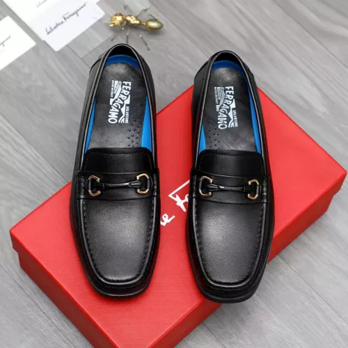 Cheap Salvatore Ferragamo Leather Shoes For Men #1288847 Replica Wholesale [$92.00 USD] [ITEM#1288847] on Replica Salvatore Ferragamo Leather Shoes