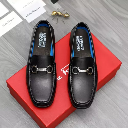 Cheap Salvatore Ferragamo Leather Shoes For Men #1288848 Replica Wholesale [$92.00 USD] [ITEM#1288848] on Replica Salvatore Ferragamo Leather Shoes