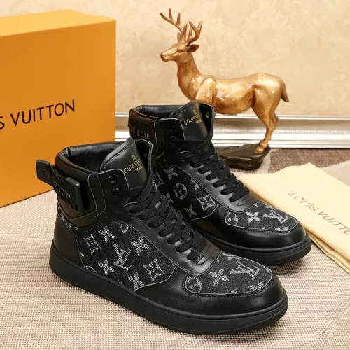 Cheap Louis Vuitton High Tops Shoes For Men #1289177 Replica Wholesale [$76.00 USD] [ITEM#1289177] on Replica Louis Vuitton High Tops Shoes