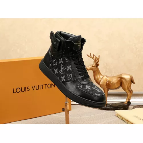 Cheap Louis Vuitton High Tops Shoes For Men #1289177 Replica Wholesale [$76.00 USD] [ITEM#1289177] on Replica Louis Vuitton High Tops Shoes