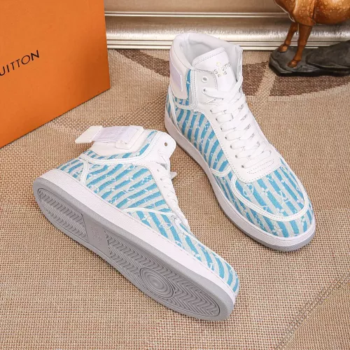 Cheap Louis Vuitton High Tops Shoes For Men #1289178 Replica Wholesale [$76.00 USD] [ITEM#1289178] on Replica Louis Vuitton High Tops Shoes